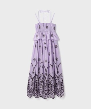 GRACE CONTINENTAL カットワークマキシドレス ラベンダー