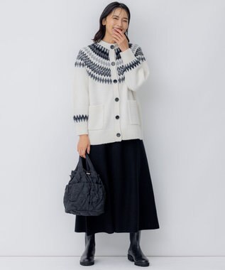 23区 フェアアイル カーディガン アイボリー系