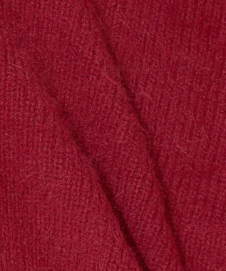 earth music&ecology ロングシャギースリットネックニットプルオーバー Red