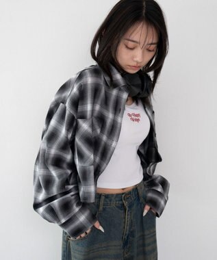 WEGO ショートチェックシャツ