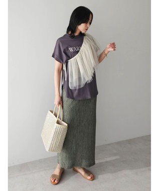 Green Parks マルチｗａｙチュールプリーツベルト Ecru