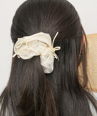 WEGO LスケリボンBIGシュシュ オフホワイト