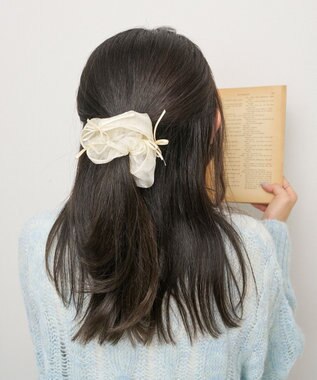 WEGO LスケリボンBIGシュシュ オフホワイト