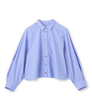 UNFILO コットンブロード フォルムシャツ ブルー