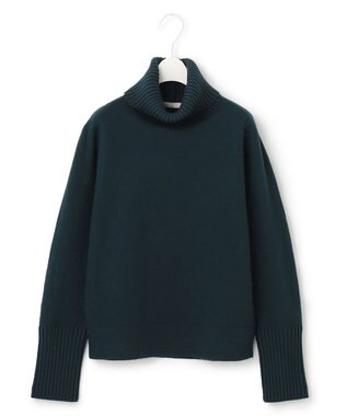 ICB L ミルドウール オフタートルプルオーバー パイングリーン系