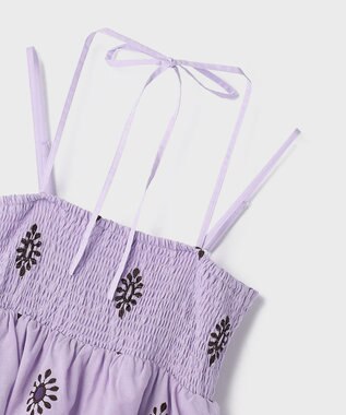 GRACE CONTINENTAL カットワークマキシドレス ラベンダー