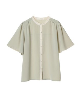 Green Parks ・ＥＬＥＮＣＡＲＥ　ＤＵＥ　バイカラーブラウス Mint