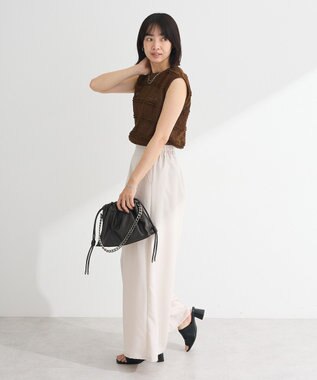 Green Parks ・ＳＵＧＡＲ　ＳＰＯＯＮ　フリルレースノースリーブ Brown