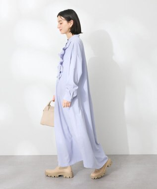 CRAFT STANDARD BOUTIQUE デシンフリルワンピース Purple