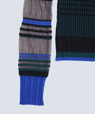 COQ CONCORD カラーブロックリブニット ダークグリーン