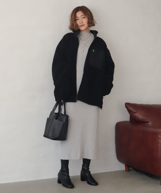 WEGO 【2025年秋冬新作アイテム/ユニセックス着用ITEM/SMLサイズ展開】ボアブルゾン ブラック