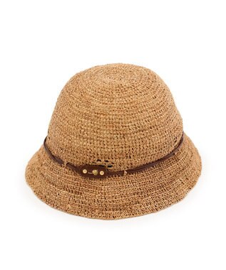 IBIZA ラフィア　ハット 濃茶