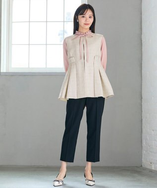 Feroux ペプラム タックジレ ベージュ系