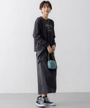 23区 【洗える】コットンテリー ロゴ スウェット グレー系