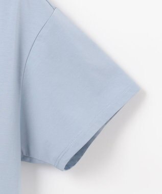 J.PRESS LADIES 【洗える・接触冷感】プレーティングジャージー バンドカラー カットソー スモーキーブルー系