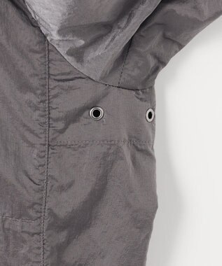 JOSEPH ABBOUD MOUNTAIN 【軽量/ECO撥水/ポケッタブル】ヴィンテージナイロンシャンブレーパーカー ライトグレー系