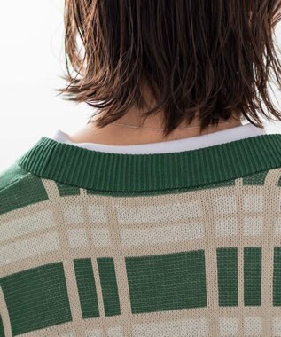 WEGO 【ユニセックス着用ITEM】オーバーフィットドライタッチパターンカーディガン 柄2