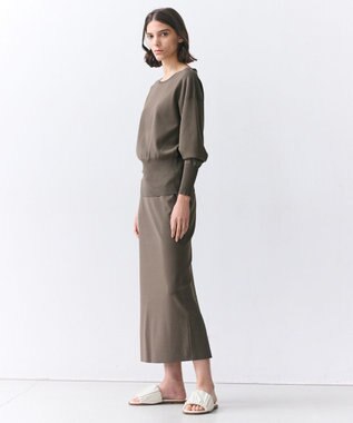 BEIGE， LAURA / ドライタッチ ストレッチニットスカート Khaki