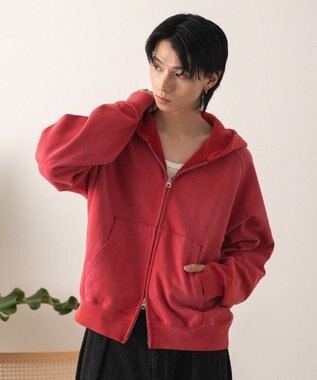 WEGO ショートZIPパーカー レッドその他