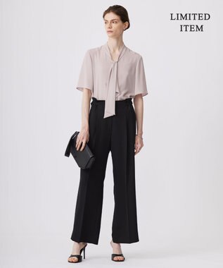 ICB 【2WAY・WEB限定・洗える】シルフィルダブルクロス サスペンダーパンツ ブラック系