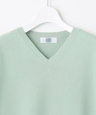 J.PRESS LADIES 【洗える・抗菌防臭】ドルマンガーター ニット ライトグリーン系