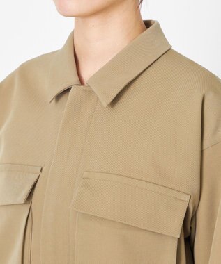 NAVE 【Nave・セットアップ可/洗える/撥水】スパンツイル ショートジャケット カーキ系