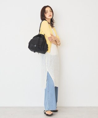 AMERICAN HOLIC 配色フリルレイヤードカーディガン Yellow