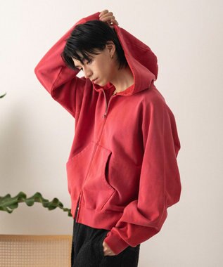 WEGO ショートZIPパーカー レッドその他