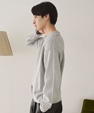 WEGO スキッパーニットポロ グレー