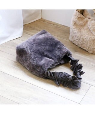 UNBILLION カシュカシュ cachecache / フリルハンドルボアトート GY