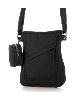 UNBILLION カシュカシュ cachecache / ミニポーチ付きギャザーショルダーナイロンバッグ