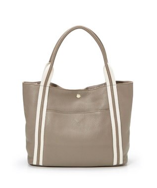TOPKAPI 【TREASURE TOPKAPI】ソフトシュリンク テープコンビ A4 トート バッグ グレージュ