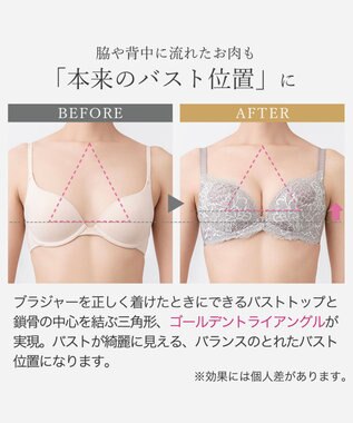 BRADELIS New York 【BRADELIS New York/ 育乳補整ブラ・STEP2 寄せる】ナオミステップ2ブラ25A1 補正下着 ブラジャー 谷間メイク モーヴグレー