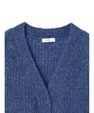 earth music&ecology フワフワＭＩＸヤーンカーディガン Blue