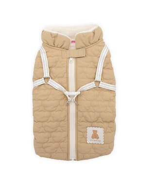 PET PARADISE ペットパラダイス くまちゃん アウターハーネス  キルト 小型犬 ベージュ