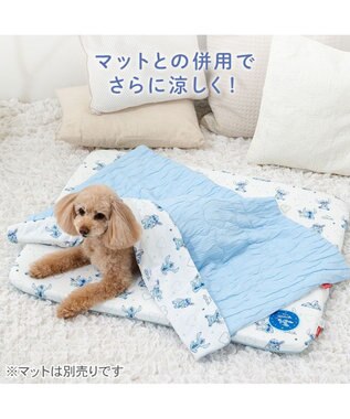 PET PARADISE ディズニー スティッチ もちっと クール ブランケット ホワイト×ブルー