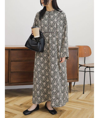 CRAFT STANDARD BOUTIQUE パイピングカフタンワンピース Black