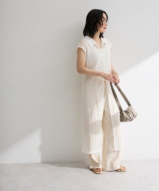 Green Parks 衿付きレースジレ Off White