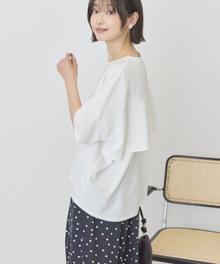 AMERICAN HOLIC 【先行予約】【WEB限定】バックフリル半袖プルオーバー Off White