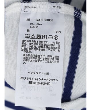 Green Parks ラウンドボーダーリラックスプルオーバー Blue