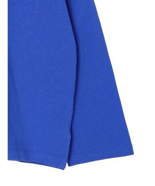 earth music&ecology レースプリントボーダープルオーバー Royal Blue