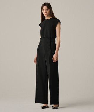 uncrave 【撥水・洗濯機洗い可】プルーフ ダブルクロス ワイド パンツ（uncrave WHITE） ブラック