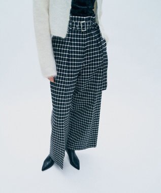 uncrave モールチェック ワイドパンツ