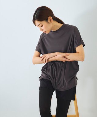 OP／FILA 【Kappa】半袖FITウェア３点セット水着 ダークグレー