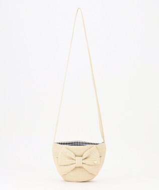 ANY KIDS リボン ペーパー ポシェット ベージュ