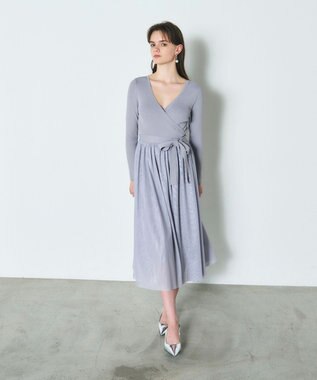 GRACE CONTINENTAL チュールコンビニットワンピース