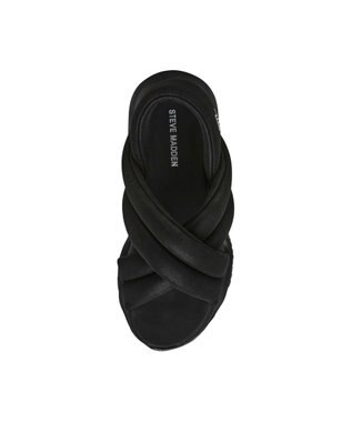 STEVE MADDEN HURDLE 2 クロスクッションスポーツサンダル ブラックブラック