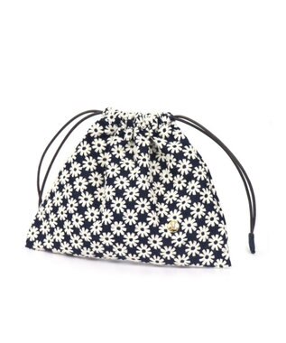 Regalo Felice 【花の刺繍 / セットで持っても可愛い】ポーチ大 / REGALO NV(ネイビー)