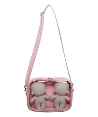 WEGO 【痛バ＆推し活グッズ】PUマルチWAYぬいポーチ ライトピンク