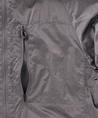 JOSEPH ABBOUD MOUNTAIN 【軽量/ECO撥水/ポケッタブル】ヴィンテージナイロンシャンブレーパーカー ライトグレー系